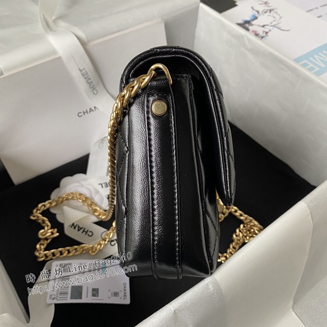 Chanel專櫃新款23p大logo鏈條包 大號AS3855 香奈兒復古油蠟皮腋下包單肩斜挎女包 djc5425